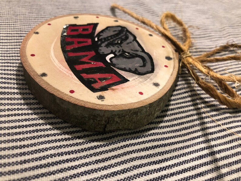 Alabama Crimson Tide Wood Slice Ornament