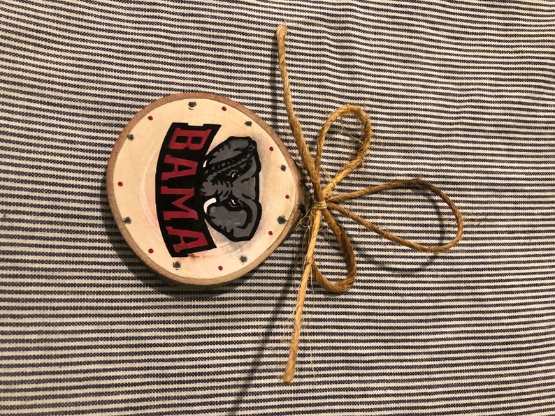 Alabama Crimson Tide Wood Slice Ornament