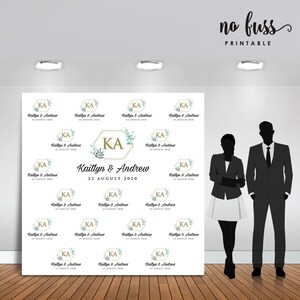 Step and Repeat Wedding Backdrop | Party Banner | Poster | Signage | Personalised | Printable ONLY | Birthday Backdrop | SR04