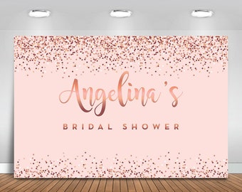 Pink and Rose Gold Glitter Backdrop | Adults Party Banner | Poster | Personalised | Printable ONLY | Birthday Backdrop