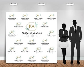 Step and Repeat Wedding Backdrop | Party Banner | Poster | Signage | Personalised | Printable ONLY | Birthday Backdrop | SR04