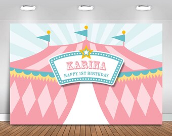 Carnival Backdrop | Circus Party Banner | Poster | Signage | Personalised | Printable ONLY | Birthday Backdrop