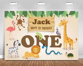 Jungle Backdrop | Party Banner | Poster | Signage | Personalised | Printable ONLY | Birthday Backdrop