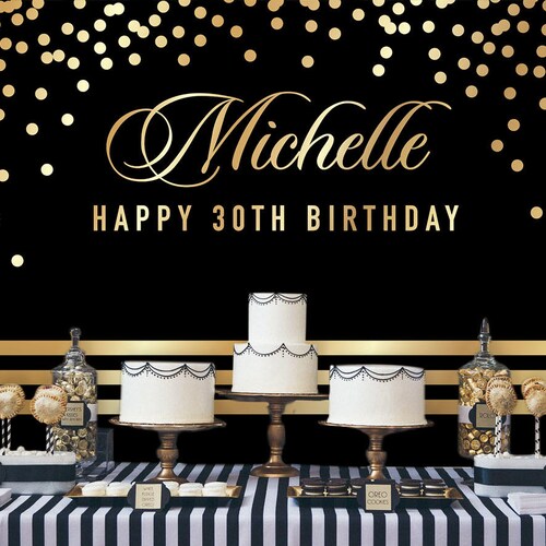 Black Gold Birthday Party Invitation Printable Editable - Etsy