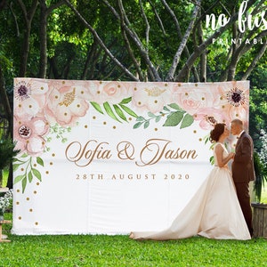 Wedding Backdrop | Party Banner | Poster | Signage | Personalised | Printable ONLY | Birthday Backdrop | SR04