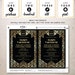 Great Gatsby Graduation Invitation Art Deco Invite 5x7 Editable PDF ...