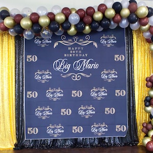 Step and Repeat Backdrop | Party Banner | Poster | Signage | Personalised | Printable ONLY | Birthday Backdrop | SR02