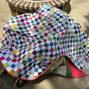 Handmade Scrappy Block Quilt Multi Colored 63”x79” - Etsy