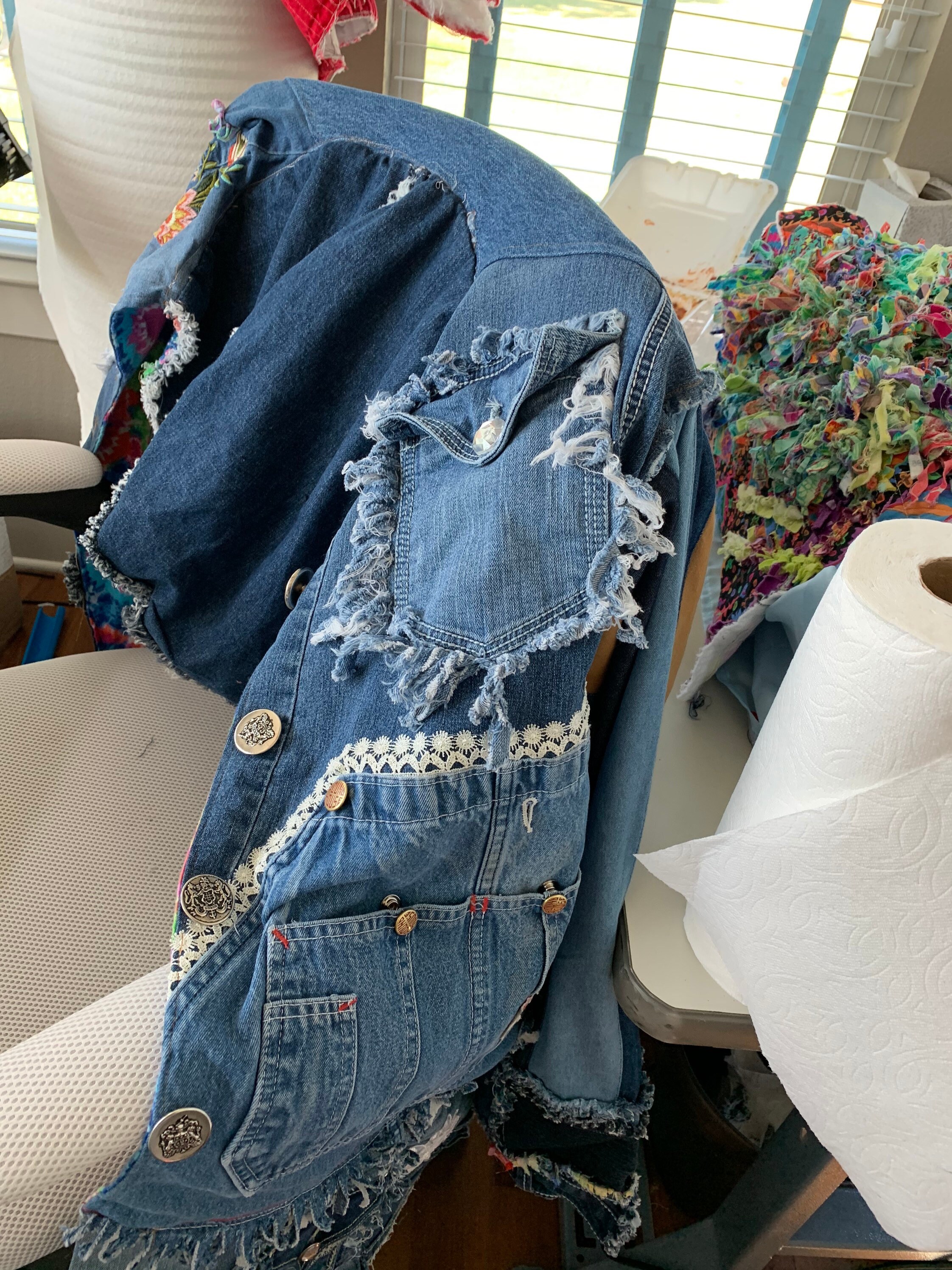 Upcycled Denim Jacket 2x | Etsy