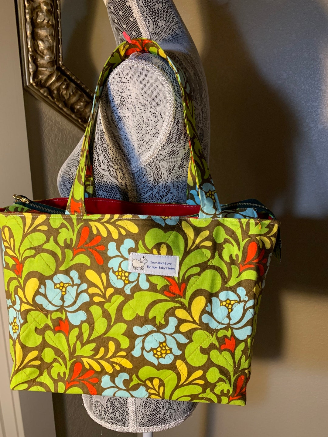 Quilted Block-Print Tote Bag – KenzKustomz
