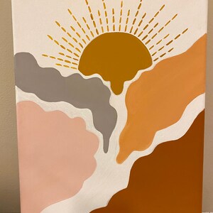 Abstract sunset wall decor