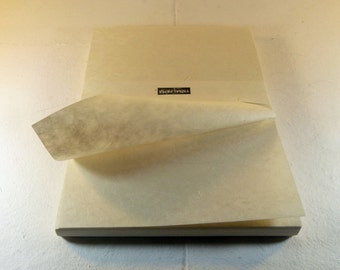 LieblingsSCHREIB-und DRUCKERpapier: Seidelbastpapier handgeschöpft A4 50 Bogen geriest Briefpapier ≈8.5"x11.7"