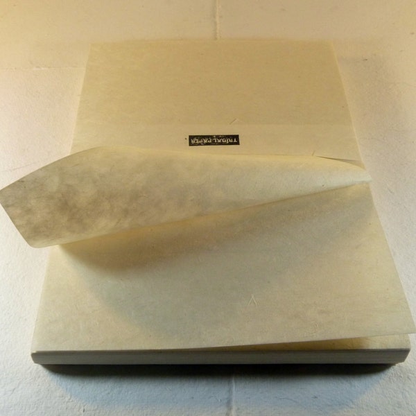 LieblingsSCHREIB-und DRUCKERpapier: Seidelbastpapier handgeschöpft A4 50 Bogen geriest Briefpapier ≈8.5"x11.7"