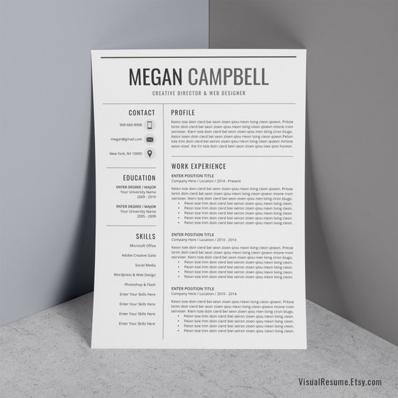 simple resume template word 2019 cv template word resume etsy resume templates word 2019