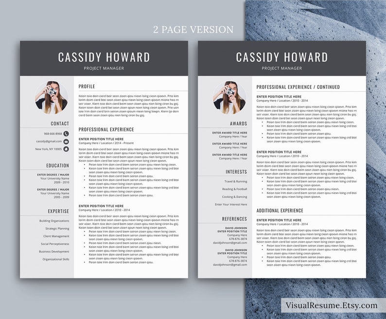 Professional Resume Template for MS Word, Creative CV Template, Modern Resume Design, Teacher Resume, STEM Resume, Instant Download Resume image 3