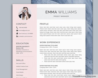 Creative Resume Template / CV Template Word, 1, 2, 3 Page Resume, Modern Resume, Professional Resume, Teacher Resume, Instant Download