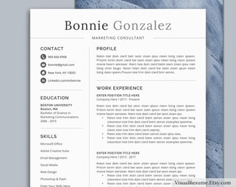 Clean Resume Template for Word, Simple CV Template, Professional Resume Design, Job Winning Resume, Teacher Resume, Instant Download