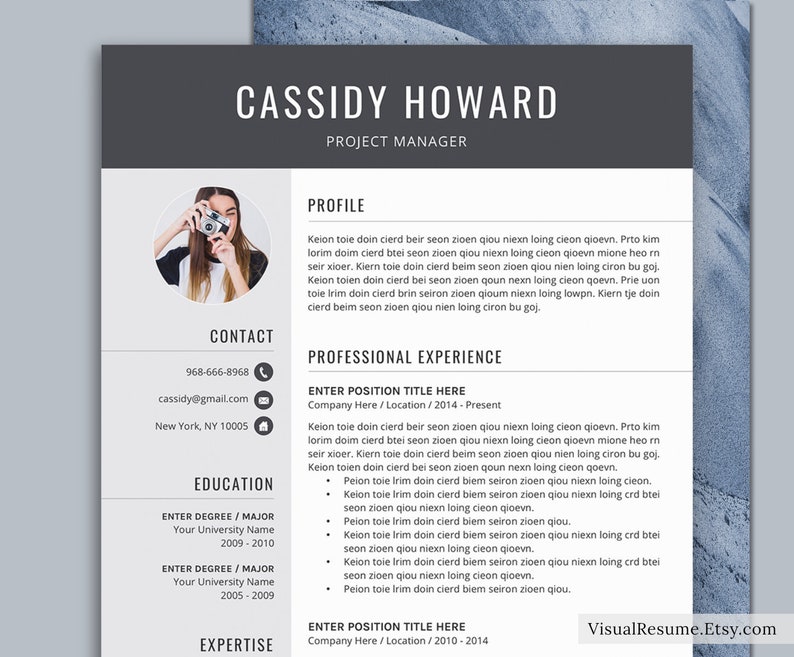 Professional Resume Template for MS Word, Creative CV Template, Modern Resume Design, Teacher Resume, STEM Resume, Instant Download Resume image 1