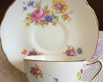 Vintage English Bone China Teacup and Saucer