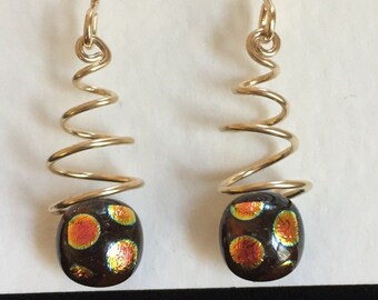 Dichroic Glass Earrings