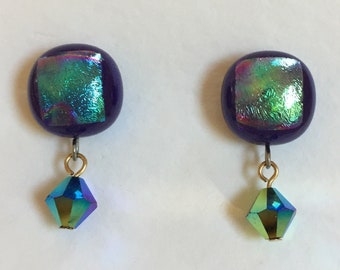 Dichroic Glass Earrings