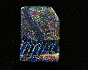 Magnetic Fused Dichroic Glass Shawl Pin/Brooch