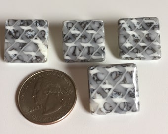 3/4" Fused Glass Buttons, OOAK