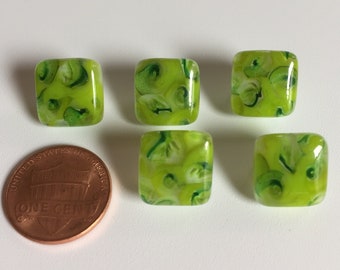 1/2" Fused Glass Buttons, OOAK