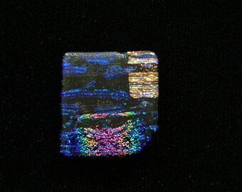 Magnetic Fused Dichroic Glass Shawl Pin/Brooch