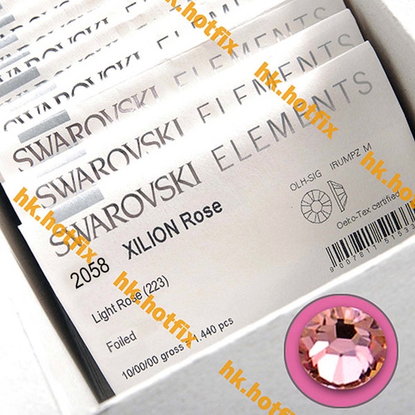 Espalda plana Swarovski 2058 ss3,ss5,ss6,ss7,ss8,ss9,ss10,ss12,ss16,ss20,ss30,ss34 Rosa ligera (223) Cristal De pedrería 144 Piezas Envío Gratis