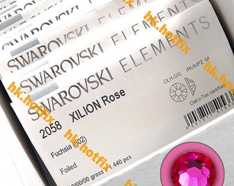 Elementos Swarovski Flat Back Fuchsia (502) Crystal Rhinestone 144 Piezas Envío Gratis