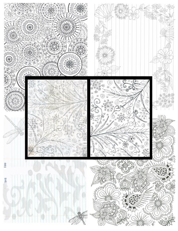 Doodle Collage Coloring Pages