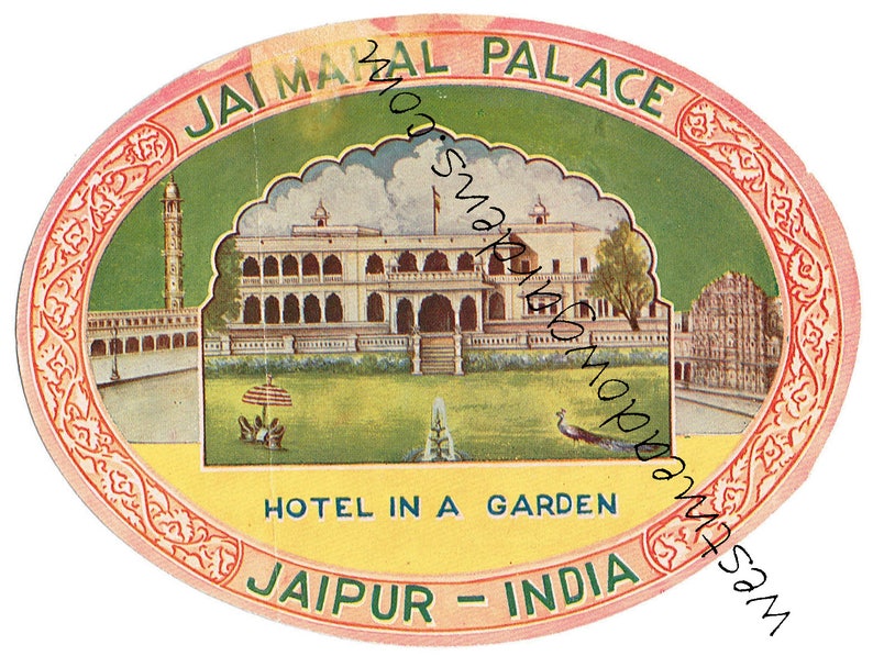 Jaimahal Palace Jaipur India Ephemera travel Collectibles image 1