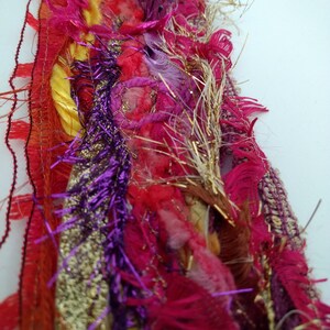 3&quot; ribbon, altered cloth, snippet roll, yarn snippet, junk journal embellishment, for journal embellishments