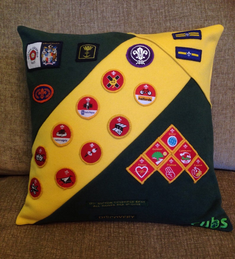 Beaver Cubs Rainbow Brownies Memory Cushion