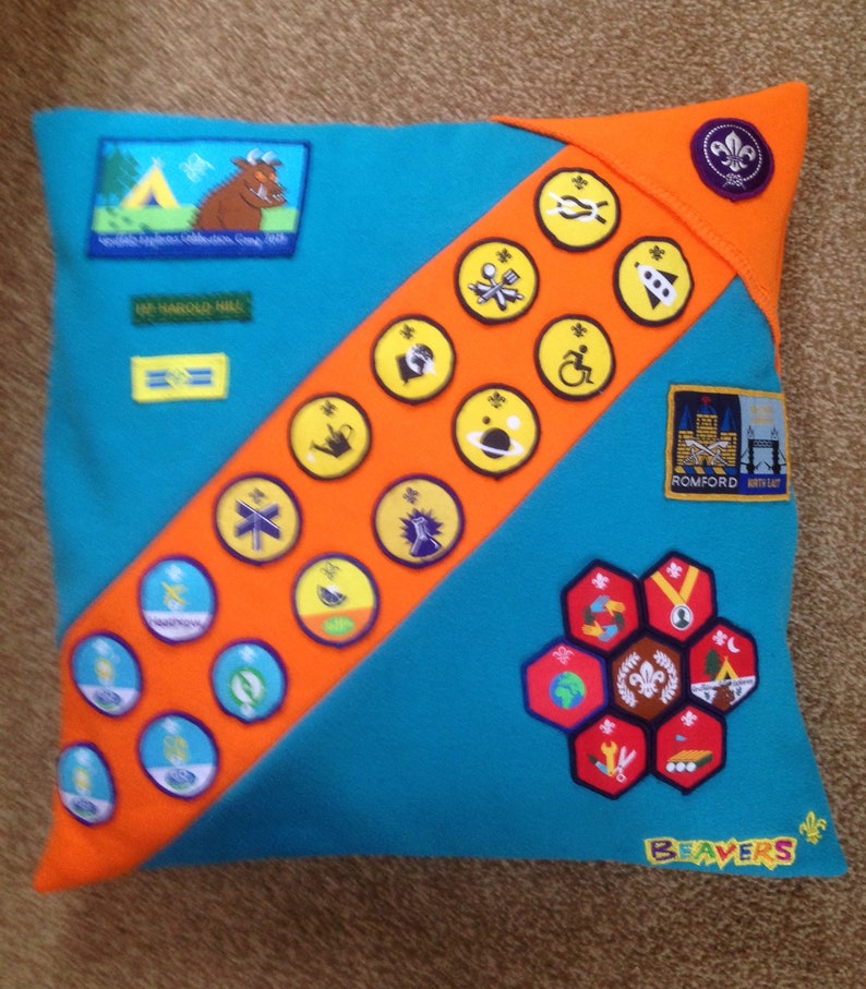 Beaver Cubs Rainbow Brownies Memory Cushion
