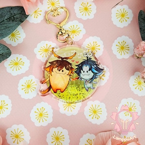ACRYLIC KEYCHAIN CHARM Zhongli x Xiao Glitter Aranara Zhongxiao