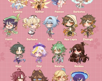STICKERS Genshin Impact NEW chibi series part 1