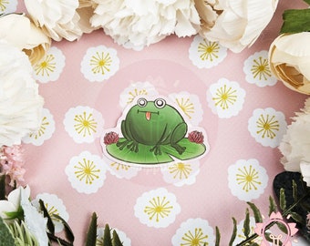 STICKER Cute derpy frog