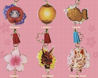 GLITTER CHARM With Tassel Japanese Inspired