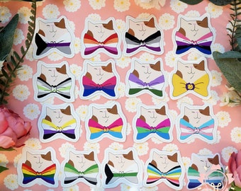 STICKER LGBTQ CATS  transgender bisexual queer lesbian mlm