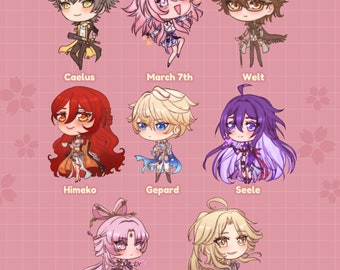 HOLO STICKERS HONKAI: Star Rail Part 2 Caelus March 7th Welt Yang Himeko Gepard Seele