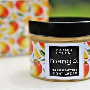 Krem na noc z wegańskim masłem mango: rozświetlający, ujędrniający, regenerujący, nawilżający na noc 50 ml