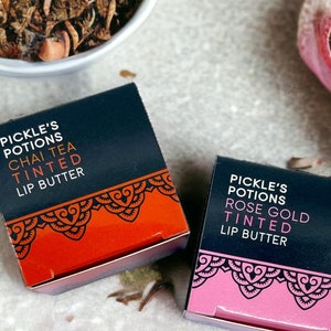 Tinted Lip Butter: Rose Gold or Chai, Hyaluronic Acid, Plumping