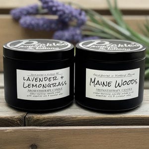Coconut Wax Travel Candle: Essential Oil Scented, Hand-Poured in Maine