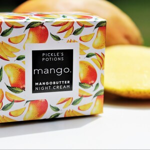 Night Cream Vegan Mango Butter: Brightening Firming Replenishing Overnight Skincare Mask