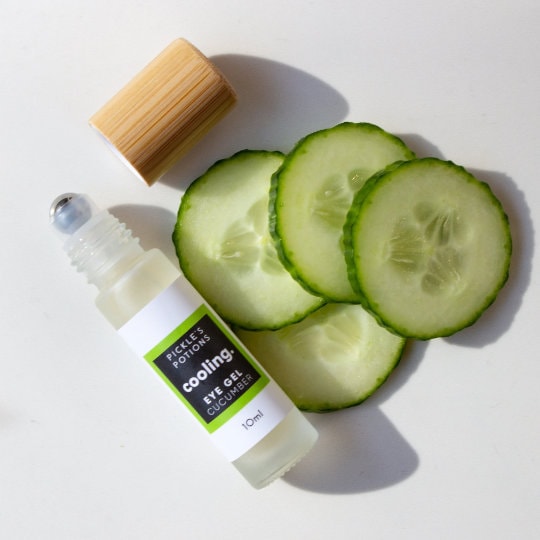 Cooling Cucumber Eye Gel | stainless roller ball | Award-winning eye product | De-puffing