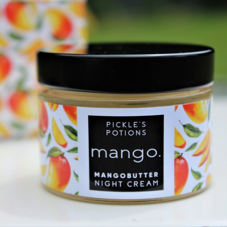 Night Cream Vegan Mango Butter: Brightening Firming Replenishing Overnight Skincare Mask