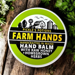 Gardener &quot;Farm Hands&quot; hand balm | Natural Relief for Dry, Cracked Hands - Organic Hand Cream in a 3oz tin.
