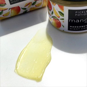 Night Cream Vegan Mango Butter: Brightening Firming Replenishing Overnight Skincare Mask